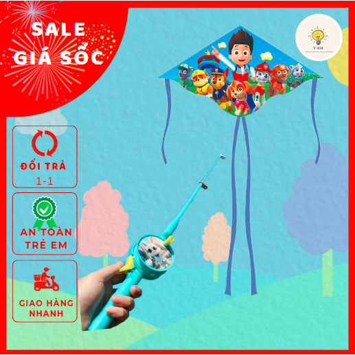 Đồ Chơi Diều Cần Câu 3D Mini Cho Bé – Họa Tiết Hoạt Hình Dễ Thương, Thỏa Sức Vui Chơi ( 50cm -1m ).