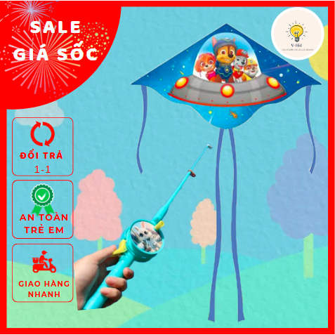 Đồ Chơi Diều Cần Câu 3D Mini Cho Bé – Họa Tiết Hoạt Hình Dễ Thương, Thỏa Sức Vui Chơi ( 50cm -1m ).