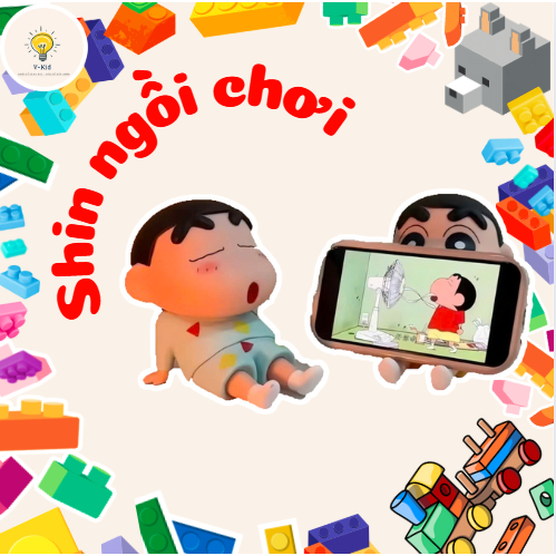 Shin Cậu Bé Bút Chì Dáng Ngồi Siêu Yêu – Giá Đỡ Điện Thoại & Trang trí Góc Học Tập