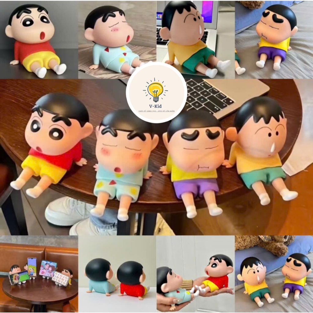 Shin Cậu Bé Bút Chì Dáng Ngồi Siêu Yêu – Giá Đỡ Điện Thoại & Trang trí Góc Học Tập