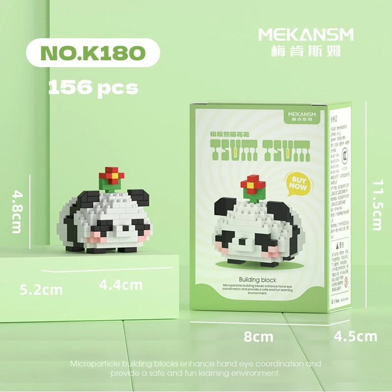Lắp Ráp Gấu Trúc Mini - 12 Phiên Bản Siêu Đáng Yêu, Lắp Ráp Thông Minh, Trang trí, Quà Tặng Bé Yêu