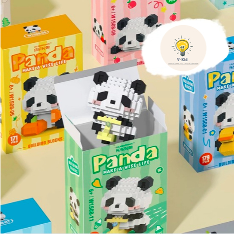 Lắp Ráp Gấu Trúc Mini - 12 Phiên Bản Siêu Đáng Yêu, Lắp Ráp Thông Minh, Trang trí, Quà Tặng Bé Yêu