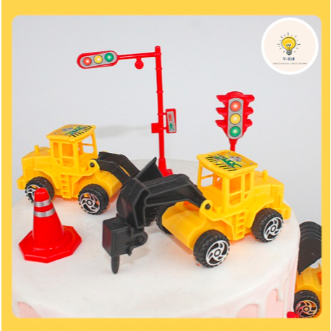[Đồ Chơi Cho Bé] Bộ Xe Đồ Chơi Cần Cẩu, Máy Múc Mini an toàn, chống chịu va đập giúp bé giải trí