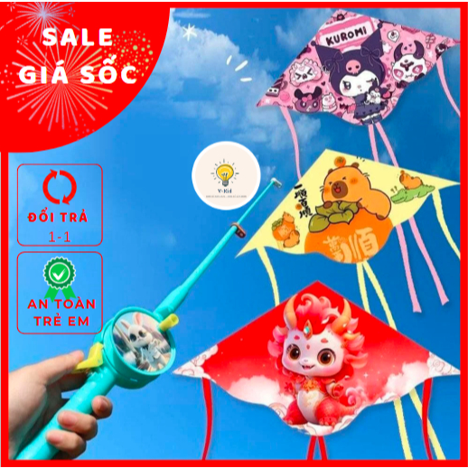 Đồ Chơi Diều Cần Câu 3D Mini Cho Bé – Họa Tiết Hoạt Hình Dễ Thương, Thỏa Sức Vui Chơi ( 35cm )
