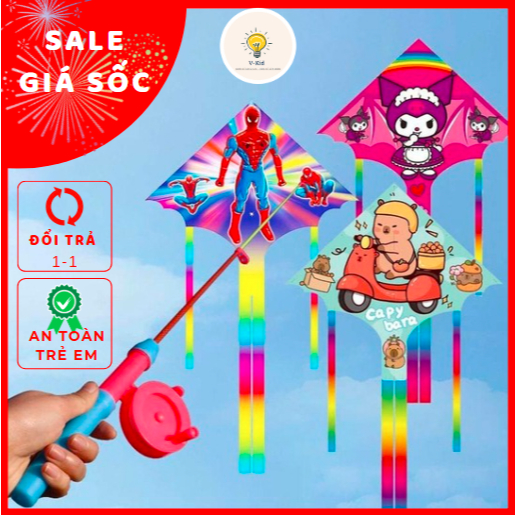 Đồ Chơi Diều Cần Câu 3D Mini Cho Bé – Họa Tiết Hoạt Hình Dễ Thương, Thỏa Sức Vui Chơi ( 35cm )
