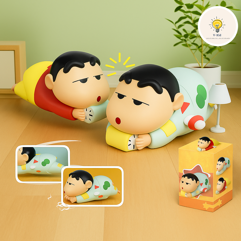 Đồ Chơi Shin Cậu Bé Bút Chì  Nằm Bò Ủn Mông Siêu Đáng yêu cho các bé