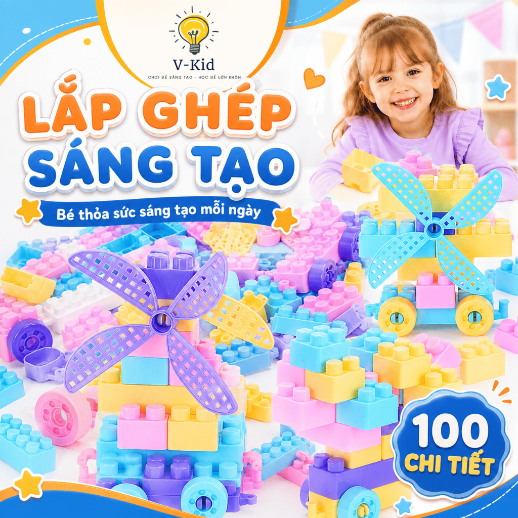 Bộ Xếp Hình Lego 520 Chi Tiết Phát Triển Tư Duy Cho Bé