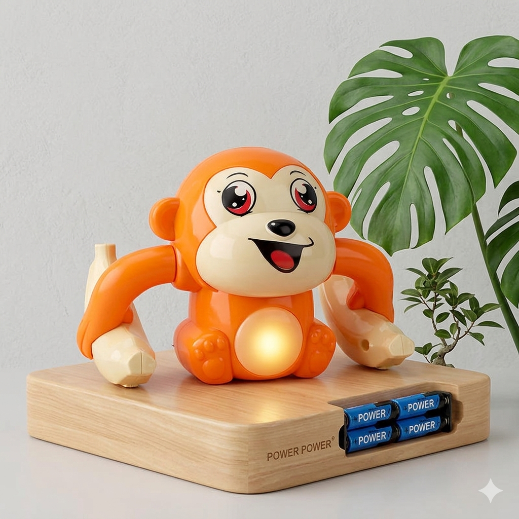 Đồ Chơi Khỉ Cầm Chuối Nhào Lộn Siêu Cute Đáng Yêu Thu Hút Các Bé Hiếu Động